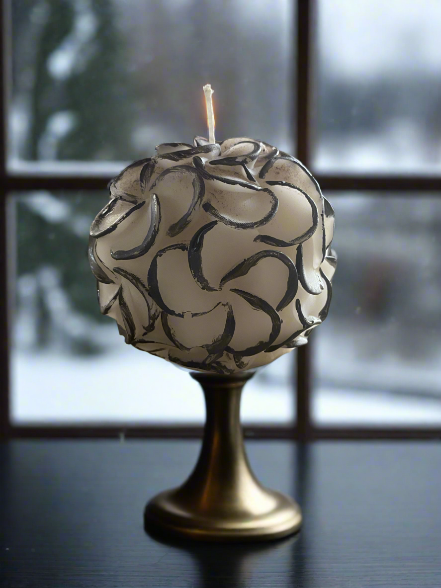 Hand painted Flowerball Candle